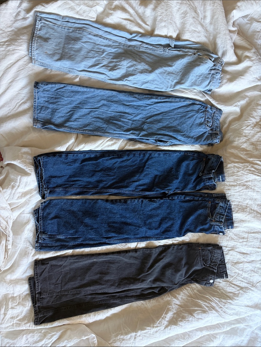 OLD NAVY BOY's Jeans Bundle - Light Blue, Medium Blue, Dark Blue, Charcoal